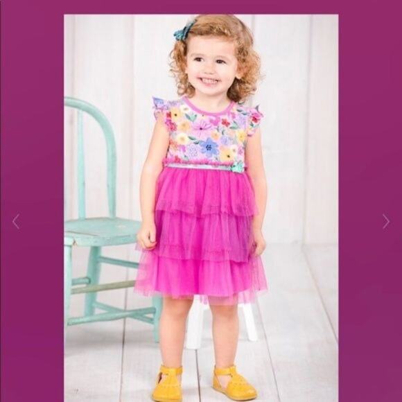 Matilda Jane “Wide Awake Frenchie” Dress Infant Girl Size 3 - 6 month Excellent - Picture 2 of 8